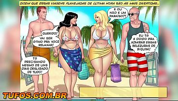 Weekend Trip to the Beach Ends in Lewdness on Xvideos Brazil - Hentai in Portuguese from the Tufos website