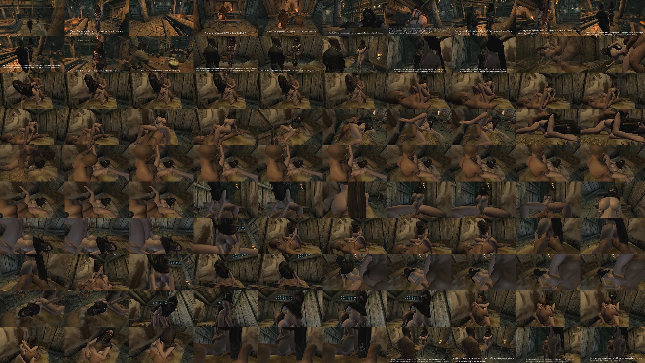 [Skyrim] Big titted mercenary fucked by fat old man 预览图