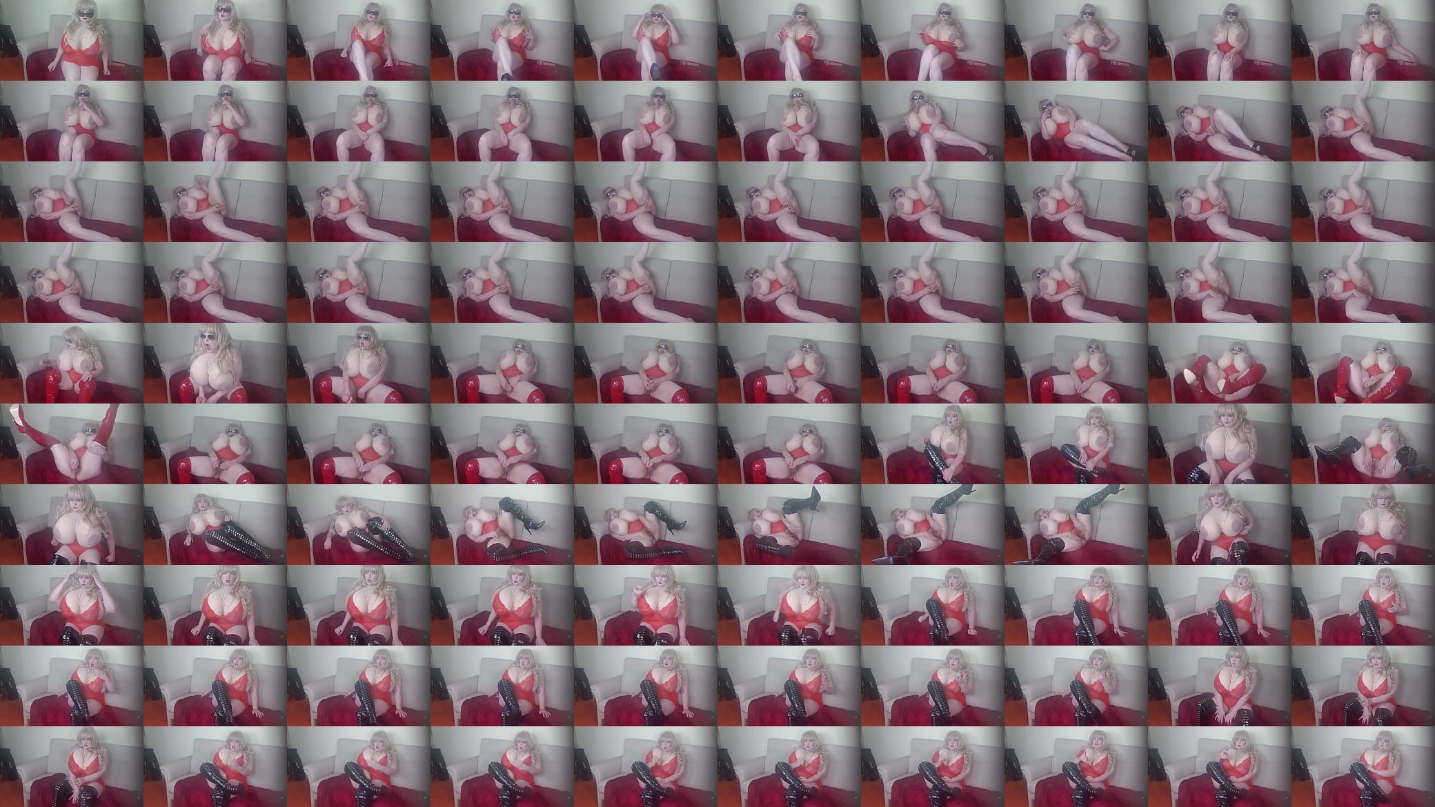 im sitting playing red black boots showing pussy 预览图