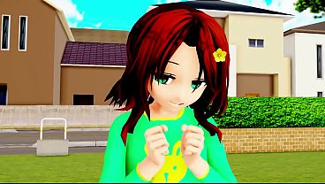 リコちゃんに膨らませられるカンナちゃん