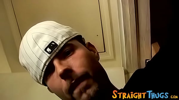 Straight thug strokes his small cock and uses f...