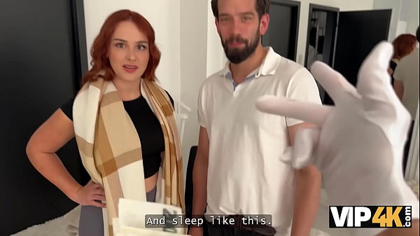 VIP4K. Hot redhead Norah Juliette was asked to show her natural tits and fucked in front of her BF