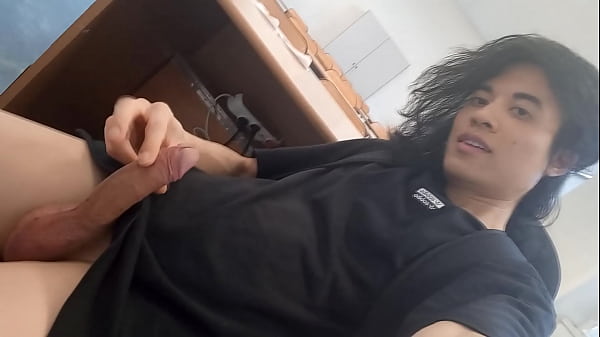 Download Video - Cum at school&comma; this horny student twink wanks his smooth cock and squirts jizz riskyly at school in a classroom on classmate desk&comma; Jon Arteen jerks off at university&comma; making a hot solo gay porn video