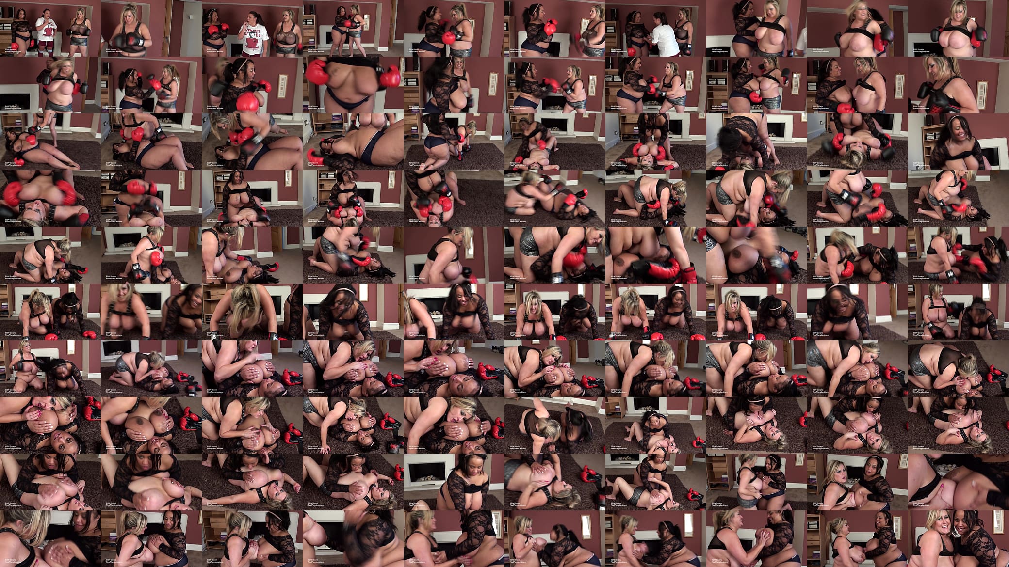 British Lesbian BBW Big Boobs Boxing team 预览图