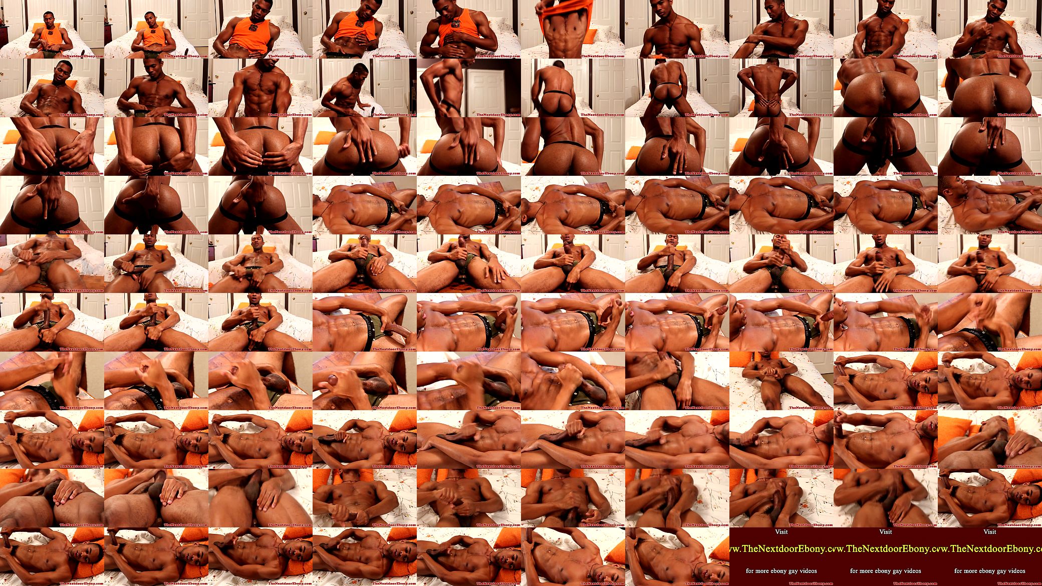 Muscular black working his hard cock 预览图