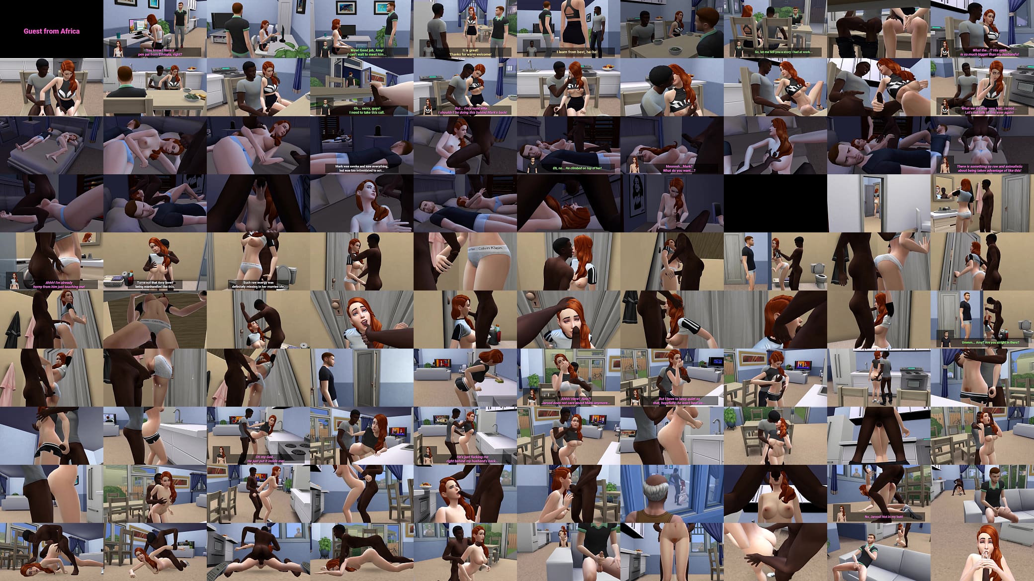 African BBC Uses Wife in Front of Husband - Part 1 - DDSims 预览图