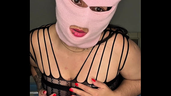 Naughty masked babe pounds her pussy for more pleasure