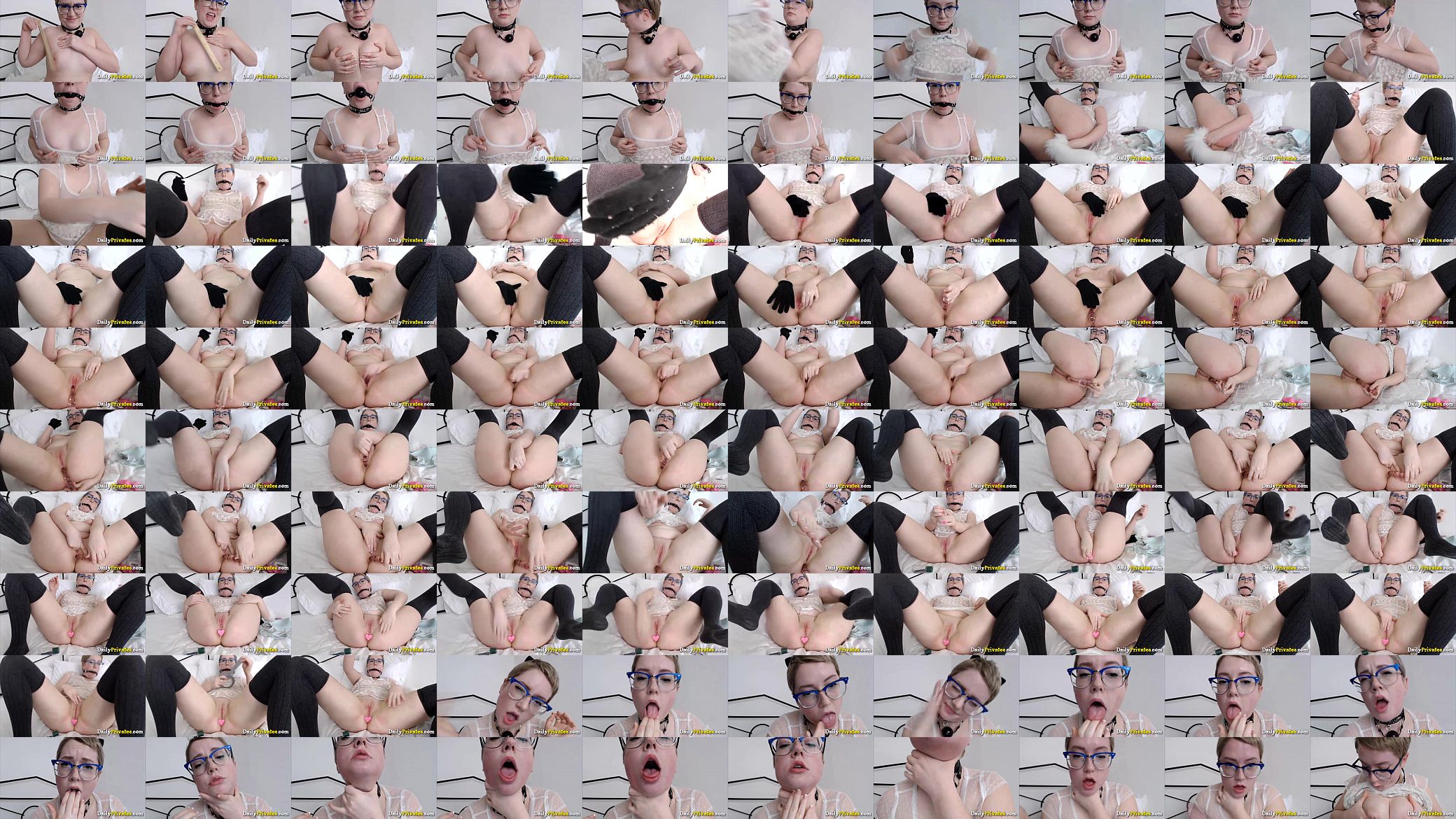 Submissive BDSM slave Kitty enjoying ass plug 预览图