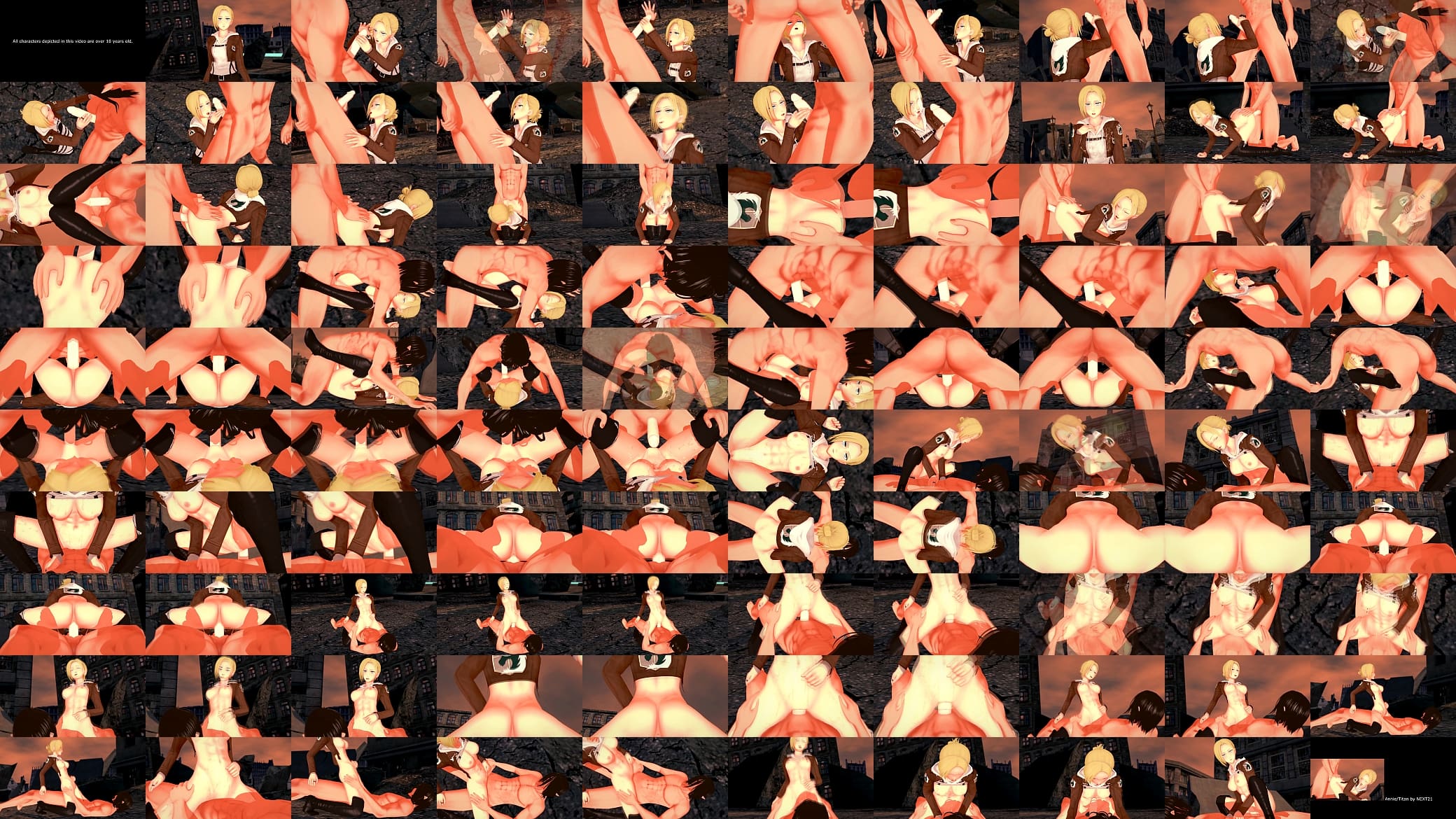 on Titan - Annie Leonhart gets fucked by Titan - 3D Hentai 预览图