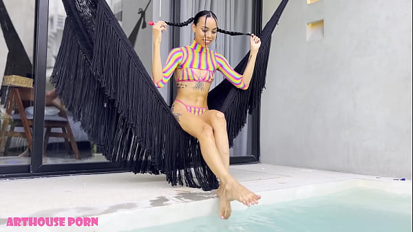 Skinny Colombian Girl Violeta Grey Loves Lollipops, Sucking, Self Foot Worship & Fucking