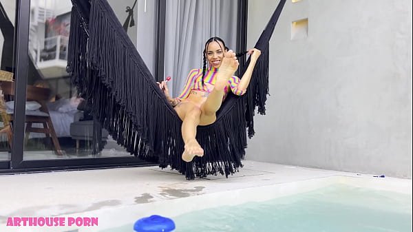 Skinny Colombian Girl Violeta Grey Loves Lollipops, Sucking, Self Foot Worship & Fucking