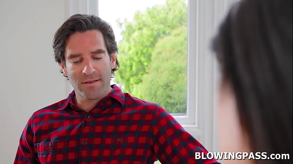 Teen student gives private tutor blowjob