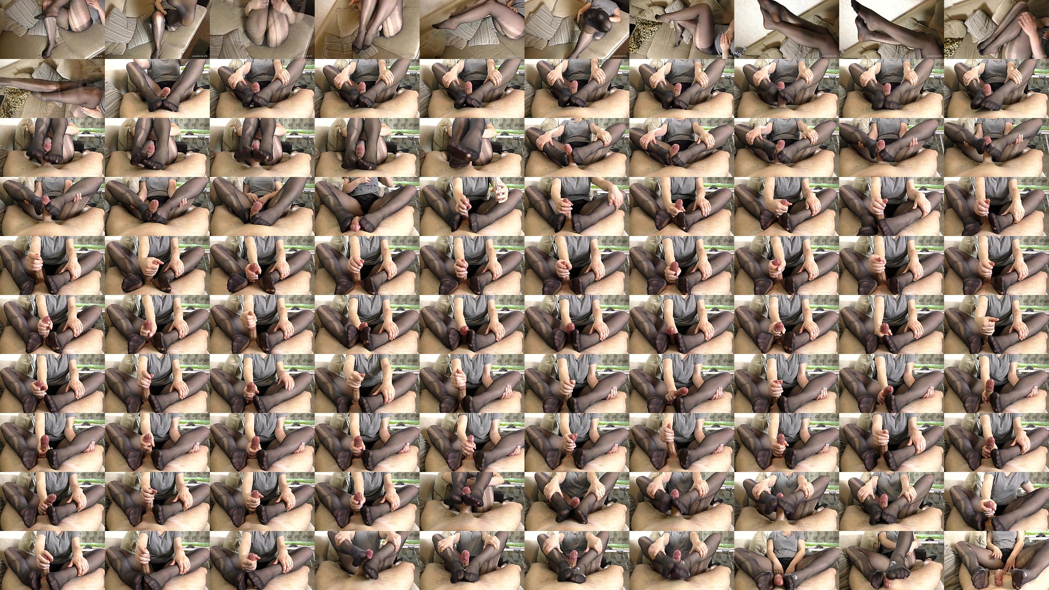 Teen Step Sis Handjob and Footjob in Pantyhose - Cum on Feet 预览图