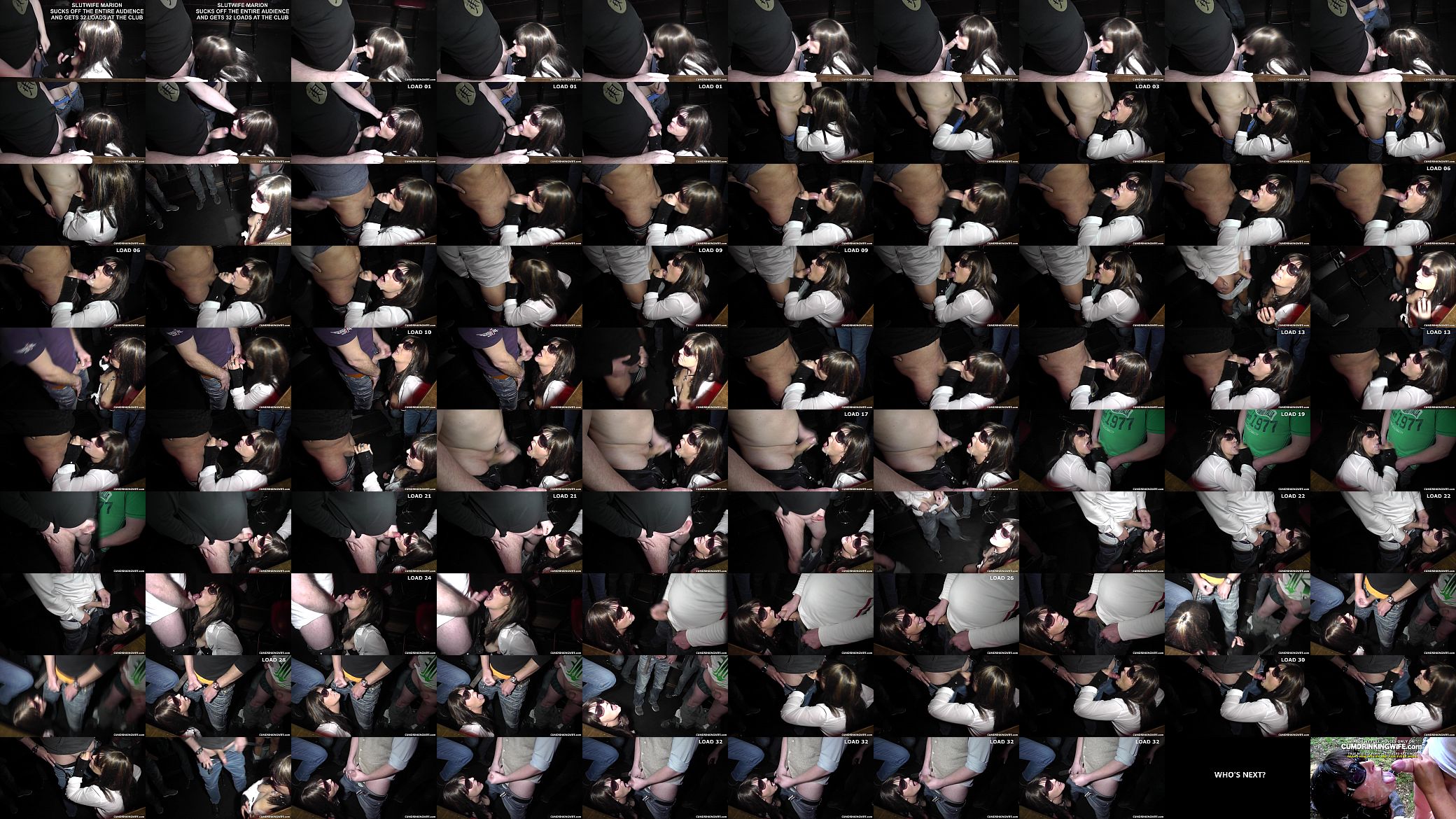 Slutwife sucks off plenty of guys at a public bar 预览图