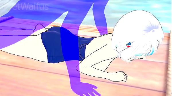 Gawr Gura has Wet and Horny Sex at the Beach - Hololive Hentai