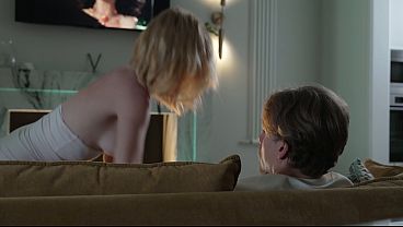 Juicy Creampie! Hot Blonde Gets Doggy Style On Couch. 4K HD Tim Team