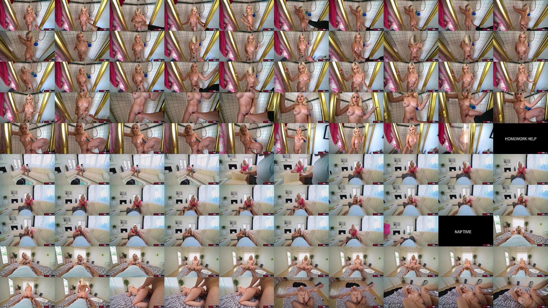 Stepbrother finds the best way to control his little stepsister by fucking her hard all over the house. 预览图