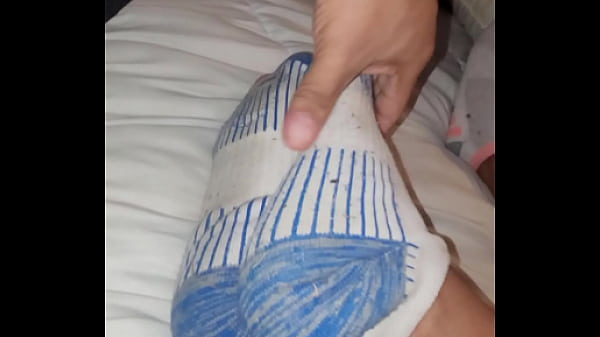 Homeless girl in socks