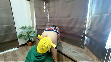 Teenage boy has sex with a Thai girl wearing a torn sarong in her vagina. NaturalThai POV.