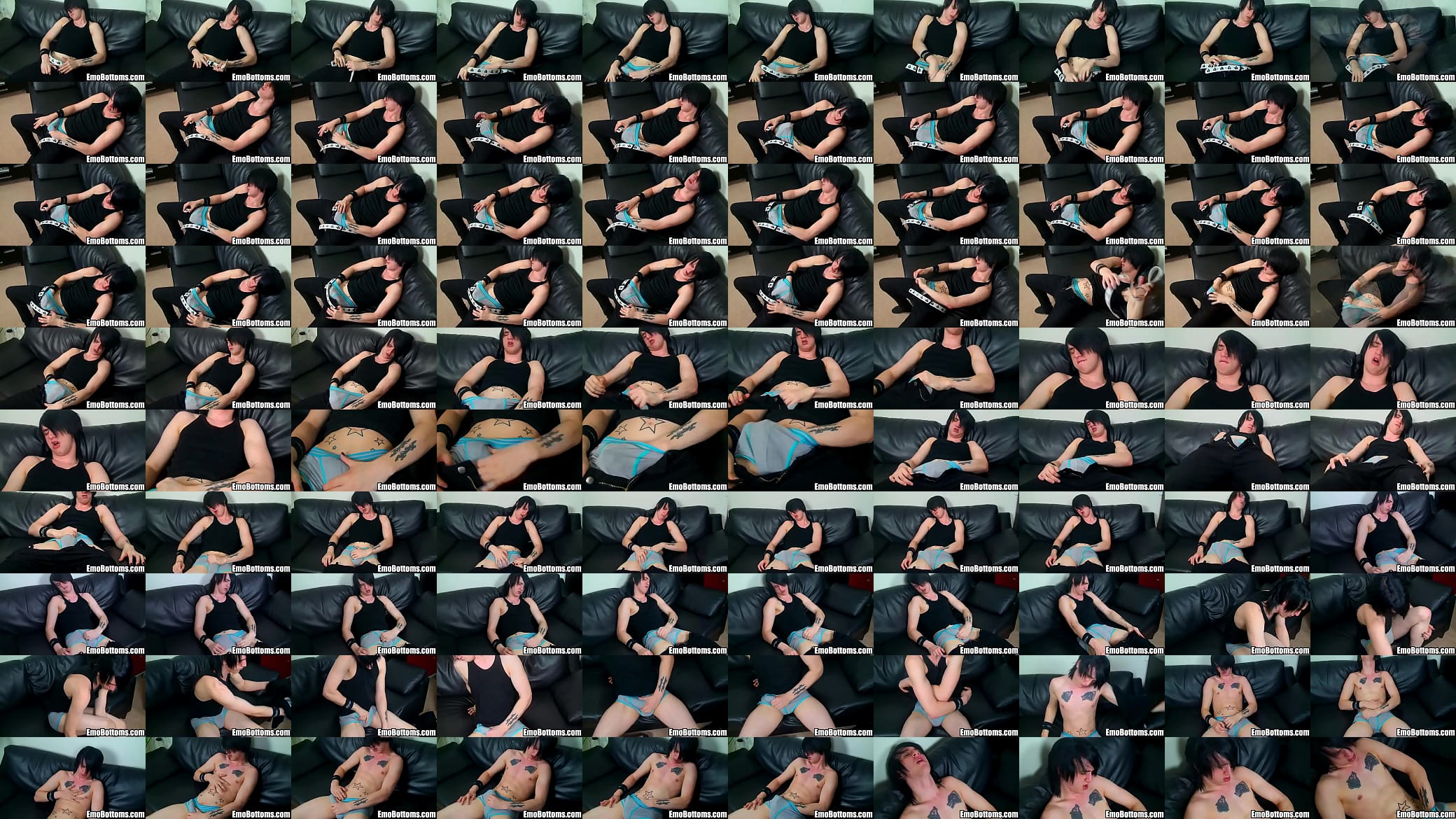 Emo twink Kevin Nash gets naked and tugs his cock4 1 预览图