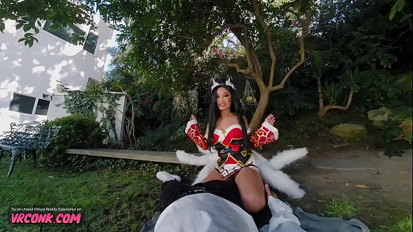 VR Conk Avery Black as hot fox with nine tails Ahri VR Porn