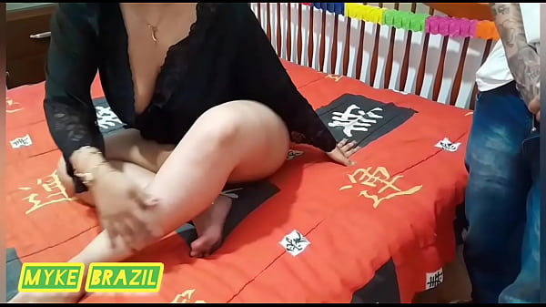 Boss is scared by the employee cleaning her room but she liked it and gave it to him very tasty see full in sheer