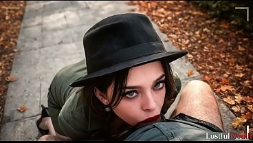 An attractive French woman showed what her mouth is capable of. She doesn't just French kiss—she also gives blowjobs. [AI]