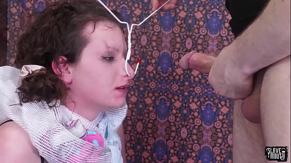 Slave gets throat fucked rough