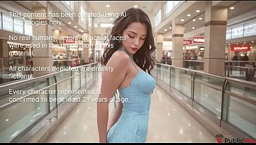 On a dare, I fucked my wife in a shopping mall in public and blasted a cumshot on her [Ai]