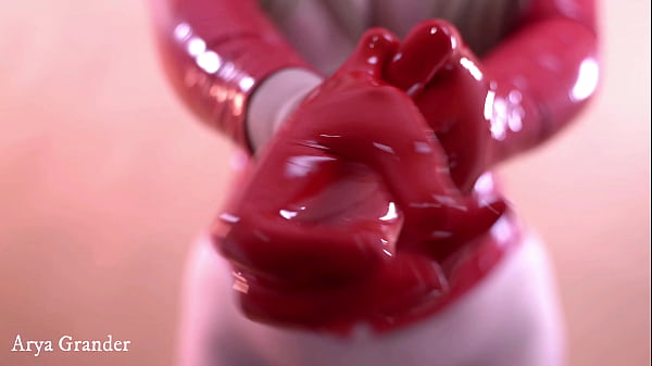 Red Latex Gloves Rubber Gloves Fetish
