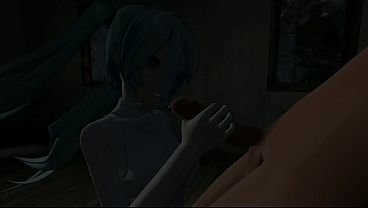 Scout fucked Hatsune Miku and cum inside her, but she asked him not to cum inside her.