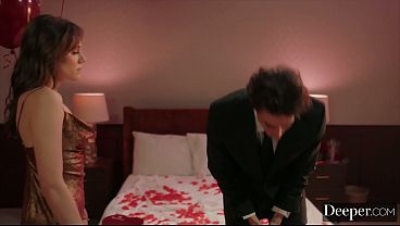 Deeper. Petite Dominant Rose Carter Makes Her Sub Submit, His Huge Cock Was Throbbing