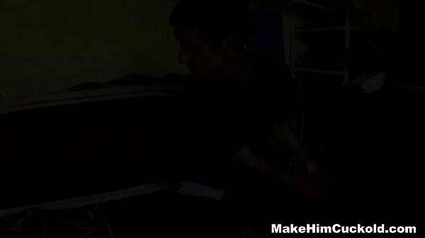 Make Him Cuckold - Cuffed cuckold experience Aimee Ryan teen porn