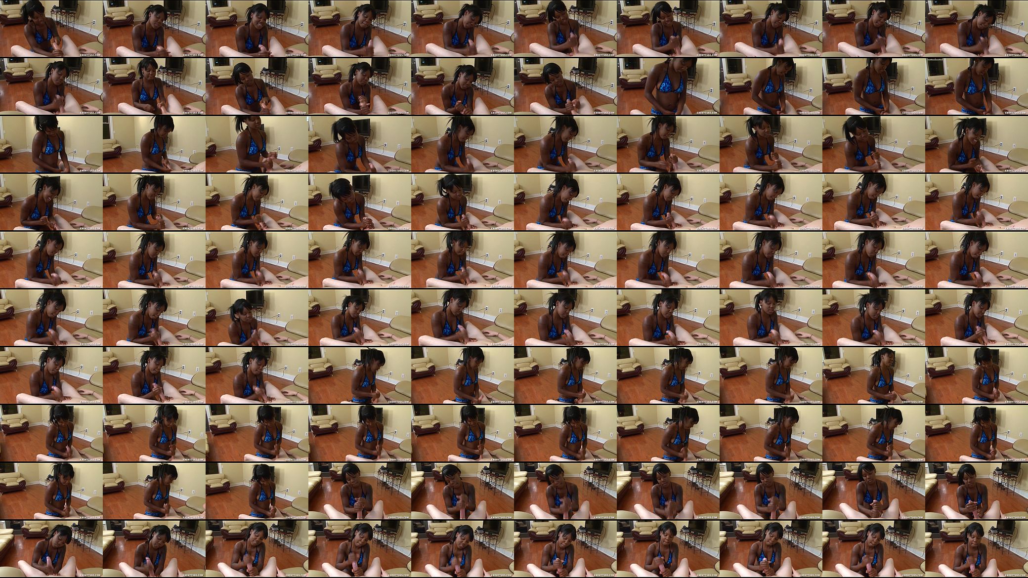 Sweet Ebony Teen Stroking A Cock 预览图