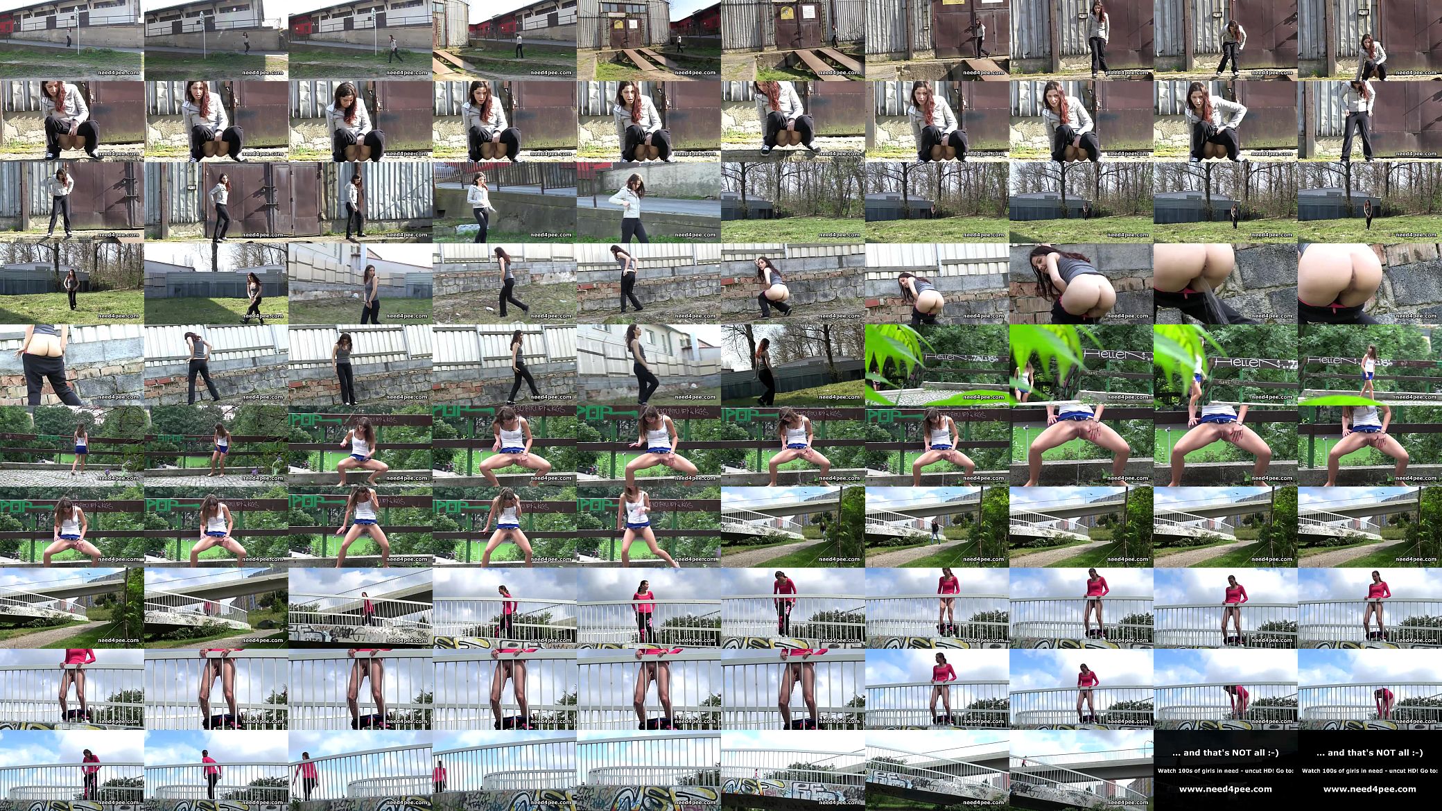 Hot pussy teen chicks pissing from a bridge 预览图