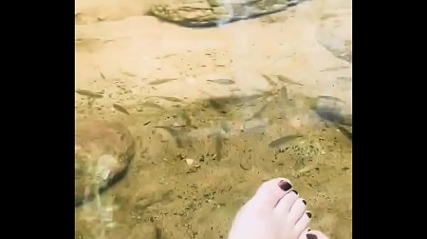 Little feet with little fish