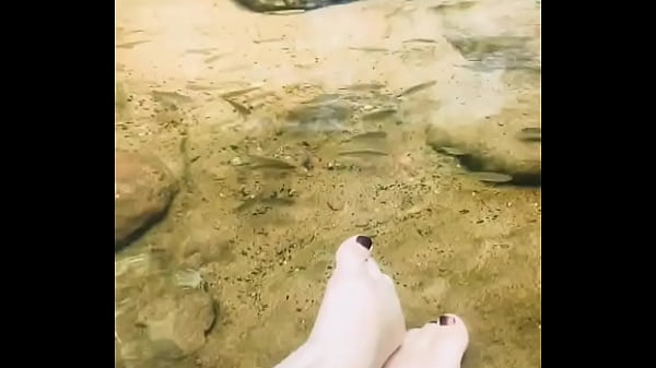 Little feet with little fish