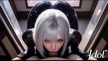 Blowjob, masturbation, cum in mouth foster Korean niece [AI]