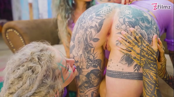 Lesbian Orgy – Anal & Squirt – Tattooed Girls Filling Each Other’s Holes and Licking Pussy – ATM, Gapes, Squirting