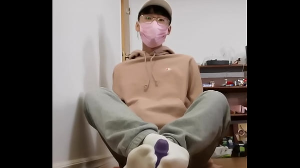 Asian Femboy Twink Fuckdoll Anal and Cum with White Socks