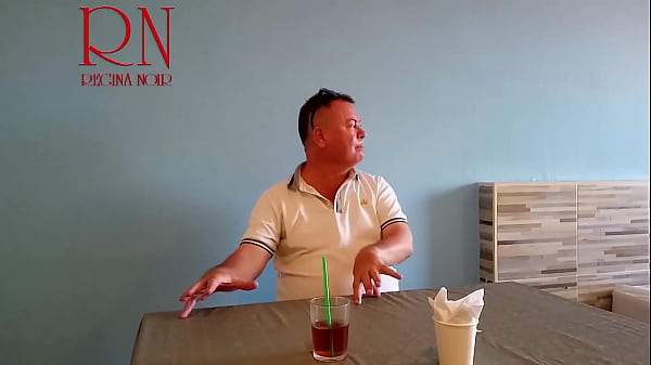 Naked waitress. Restaurant guest eats from the waitress's navel. C2 short 268