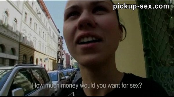 Amateur brunette Eurobabe Denise Sky fucked with stranger