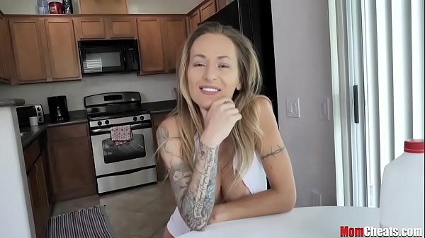 Tatted Blonde MILF Comforts Heartbroken Stepson