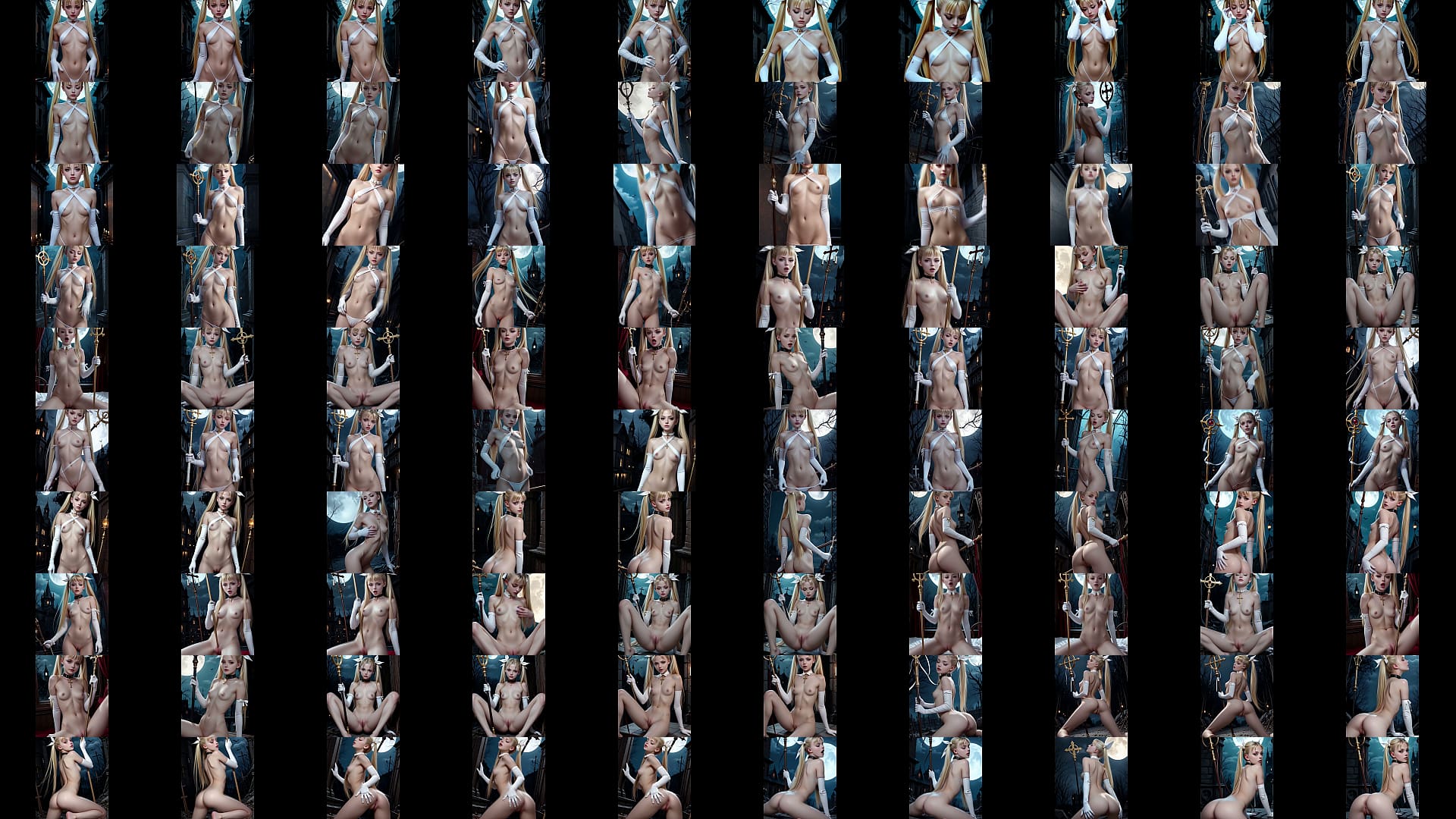 Naked Teen Vampire Slayer with Red Eyes Dry Hump Animation [AI] Small Chest 预览图