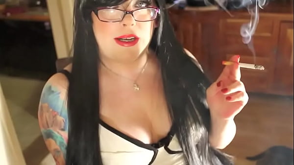 British BBW Mistress Smoking A Cork Cigarette With Cone Exhales & OMI