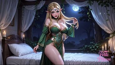 Princess Zelda Dirty Talk Tease Twerking Squirting Ahegao in Her Castle Bedroom | AI-generated NSFW Petite Princess