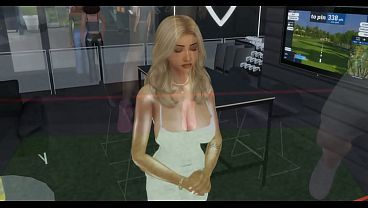 Blonde ebony banged at top golf