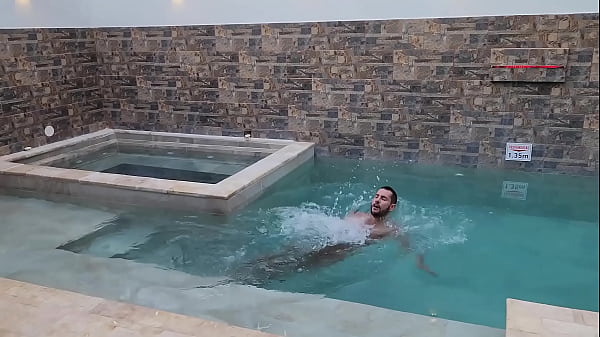 Sneaking into their pool