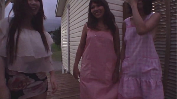 These three Asian hotties have hairy twats and big titties