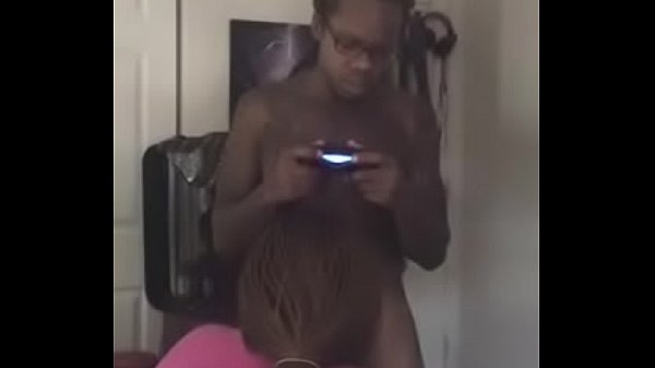 Getting some Head while on the PS4 Bust a Nice Load in her mouth